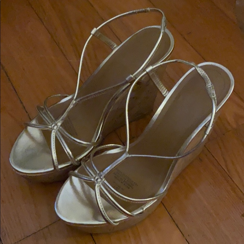 H&M sandal gold espadrille sandal